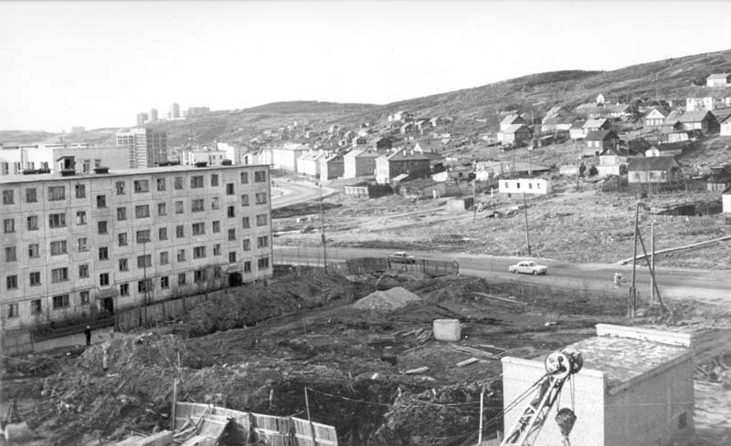 1977 г Жилые дома частного сектора у кинотеатра «Мурманск» - место будущих микрорайонов №№ 401, 402  