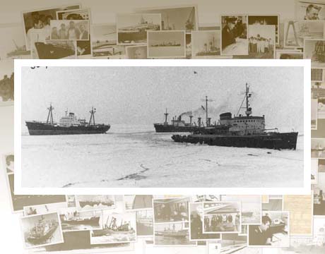 30. Ледокол «Капитан Воронин»  на проводке судов в Финском заливе.1965г. 
