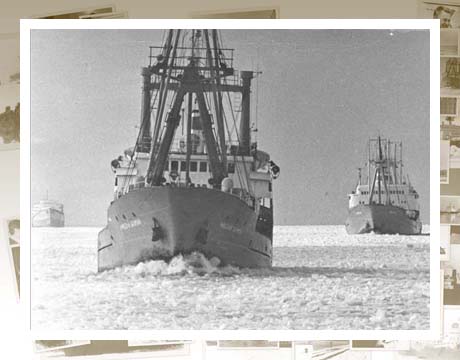 32.Ледокол «Капитан Мелехов» на проводке судов на Балтике. Май 1970 г.  